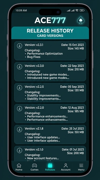 Riwayat Versi ace777 untuk Pengguna Android