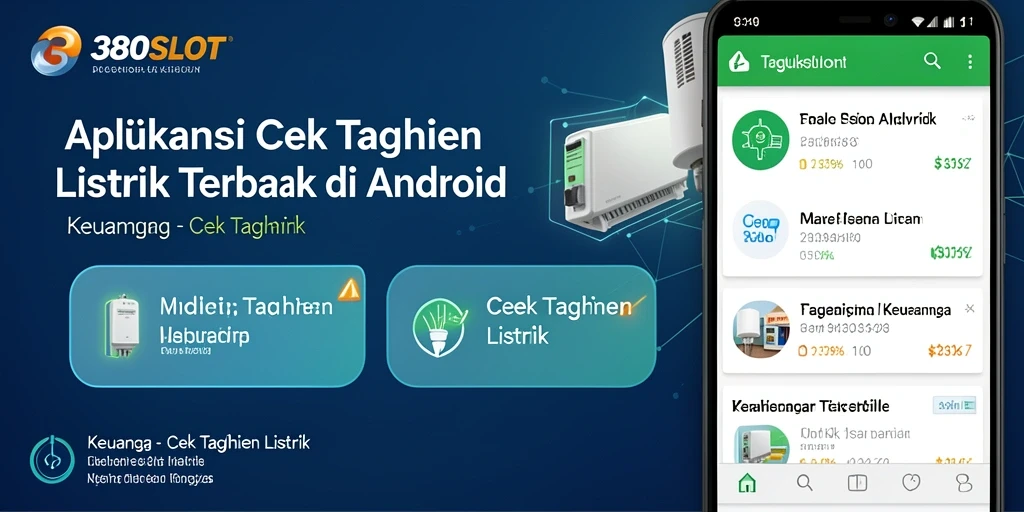 Antarmuka aplikasi 380SLOT untuk cek tagihan listrik yang mudah digunakan.