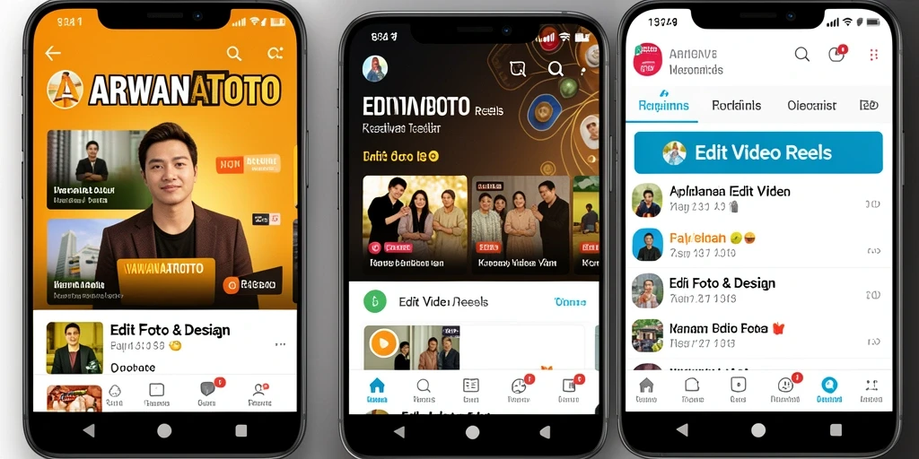 Tampilan antarmuka ARWANATOTO untuk Edit Video Reels yang menarik dan user-friendly.
