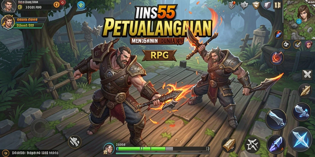 Tampilan antarmuka permainan RPG yang menarik dan dinamis.
