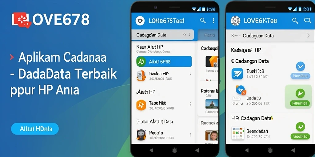Antarmuka LOVE678 yang ramah pengguna untuk cadangan data.