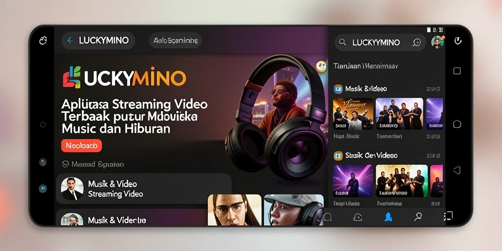 Antarmuka pengguna LUCKYMINO yang ramah dan fungsional.