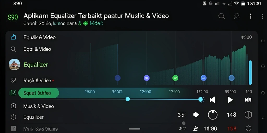Antarmuka S80 menampilkan kontrol Equalizer yang mudah digunakan.