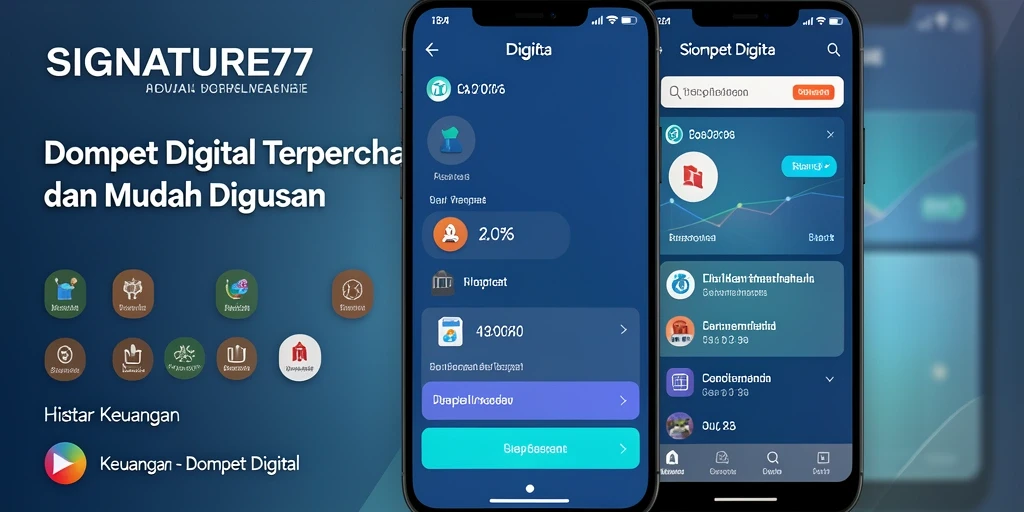 Antarmuka pengguna SIGNATURE77 yang sederhana dan fungsional.