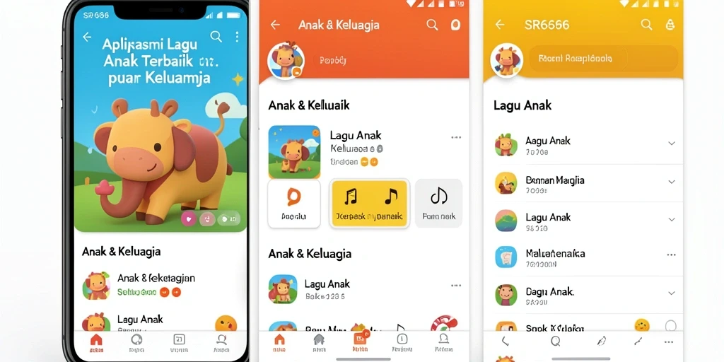 Tampilan antarmuka SR6666 yang ceria dan ramah anak.